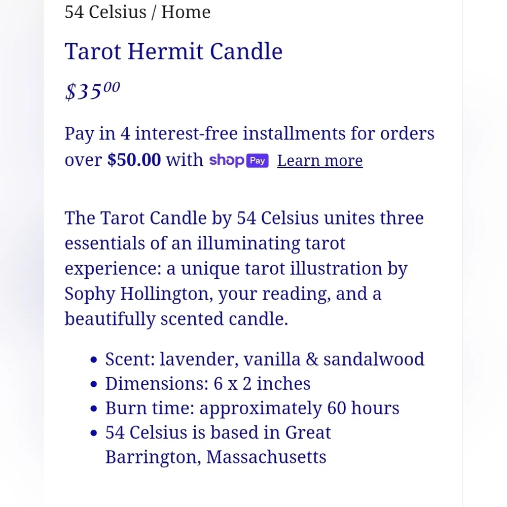 TAROT CANDLE THE HERMIT - Picture 2 of 11